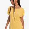 Roxy T-shirt Basique - Ochre -Roxy Magasin En Ligne 00141c60b6a2492b95d3ae9e57f2c111