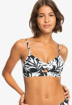 Roxy LOVE THE CROSS STEP - Haut De Bikini - Anthracite Surf