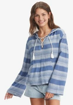 Roxy HEAD ON OVER - Sweat à Capuche - Bijou Blue Horizon Stripe