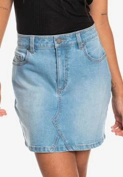 Roxy LOVELY ROMANCE - Jupe En Jean - Light Blue