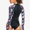 Roxy ACTIVE - Maillot De Bain - Anthracite Floral Flow -Roxy Magasin En Ligne 4b437d138690425e9c6ee37f339bb2c9