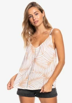 Roxy GOT TO BE REAL - Débardeur - Toast Palm Tree Dreams