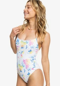 Roxy BEACH CLASSICS ONE PIECE - Maillot De Bain - Bright White S Surf Trippin