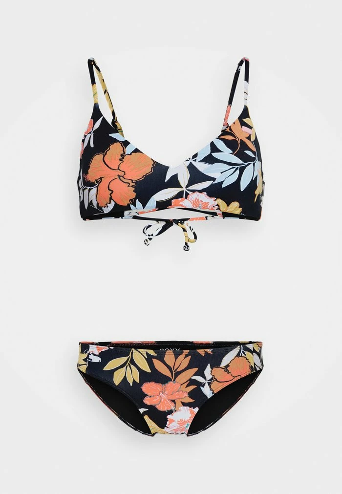 Roxy ATHLETIC HIPSTER - Bikini - Anthracite/island Vibes 1 Roxy ATHLETIC HIPSTER - Bikini - Anthracite/island Vibes