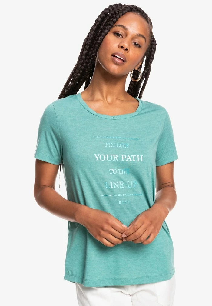 Roxy CHASING THE SWELL - T-shirt Imprimé - Sea Blue 1 Roxy CHASING THE SWELL - T-shirt Imprimé - Sea Blue