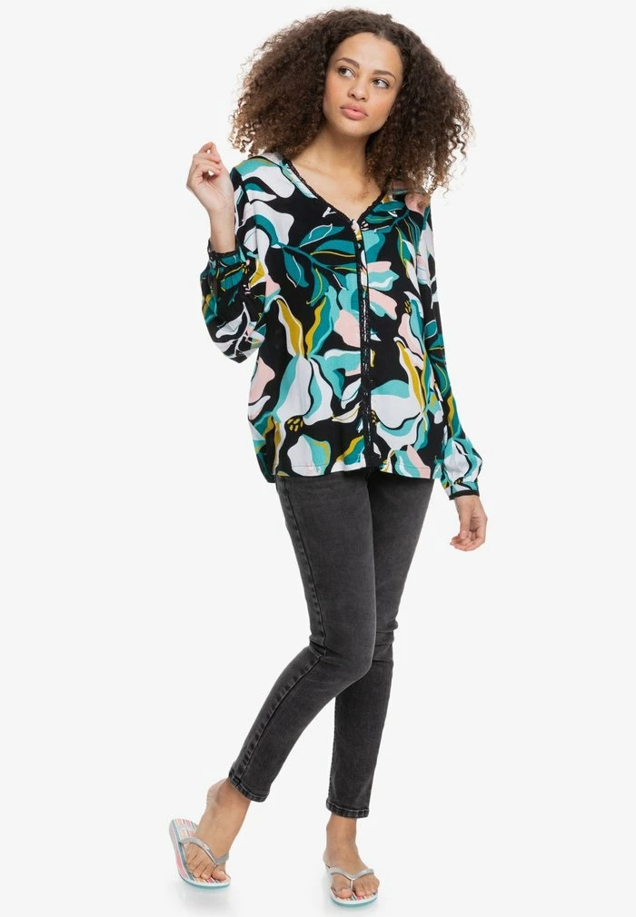 Roxy WAY TO BUBBLE - Blouse - Anthracite Paradiso 2 Roxy WAY TO BUBBLE - Blouse - Anthracite Paradiso – Image 2