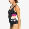 Roxy ACTIVE - Maillot De Bain - Anthracite Floral Flow -Roxy Magasin En Ligne 838d34ce9b194dc69be6d73be93fbba9