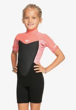 Roxy T-shirt De Surf - Black Coral Flame Bright White