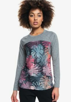 Roxy NIGHT THOUGHTS LANGÄRMLIGES FUNKTIONS - T-shirt à Manches Longues - True Black Palm Camo