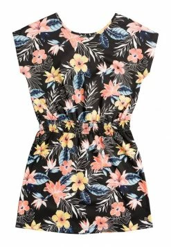 Roxy BEST SONG EVER - Robe En Jersey - Anthracite Rg Tropical Breeze
