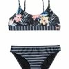 Roxy FLOWERS ADDICT SET - Bikini - Dark Blue