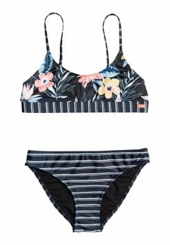 Roxy FLOWERS ADDICT SET - Bikini - Dark Blue