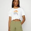 Roxy CLOUD - T-shirt Imprimé - Bright White