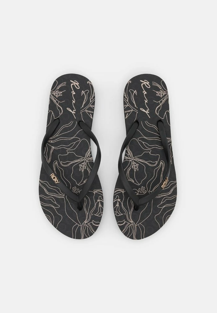 Roxy VIVA STAMP - Tongs - Black/gold 1 Roxy VIVA STAMP - Tongs - Black/gold