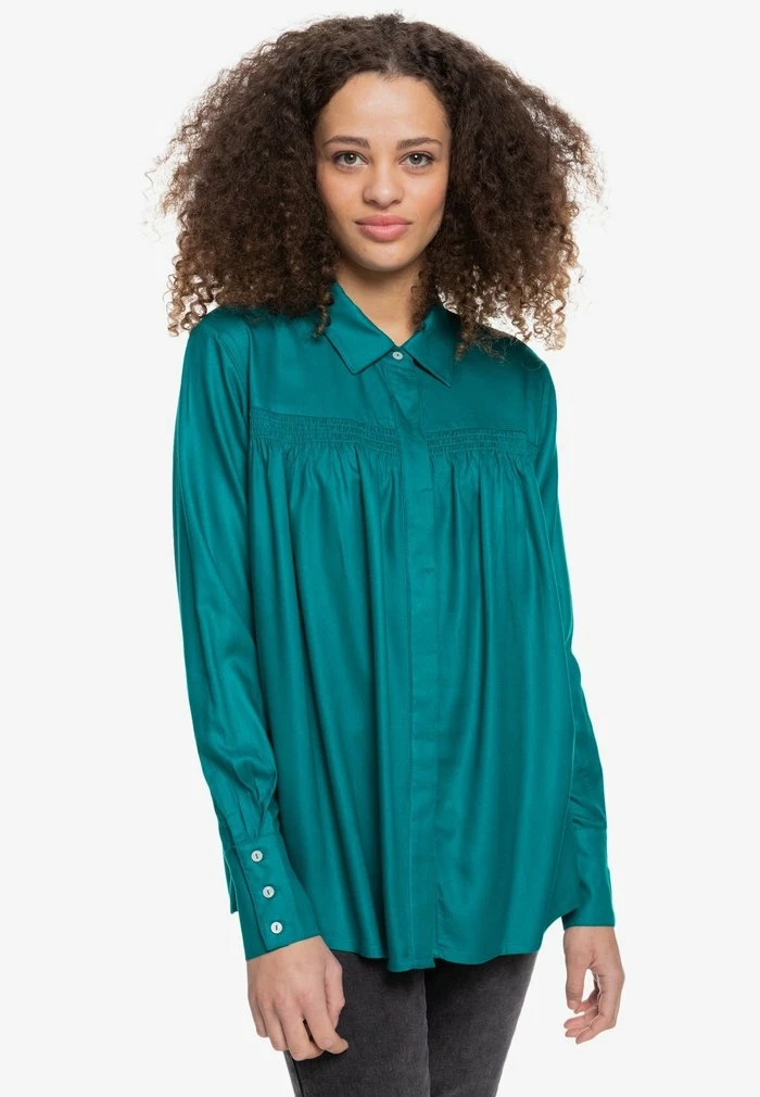 Roxy Blouse - Deep Lake 1 Roxy Blouse - Deep Lake