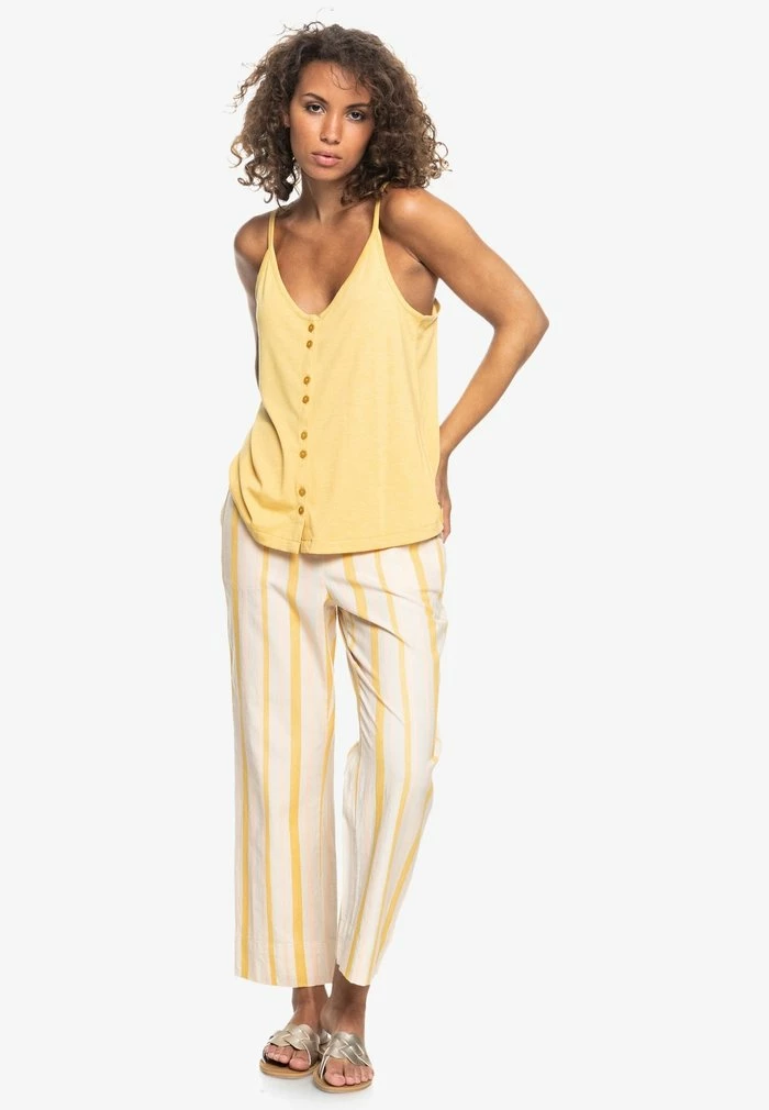 Roxy Pantalon Classique - Tapioca Alla Stripe Verticale 2 Roxy Pantalon Classique - Tapioca Alla Stripe Verticale – Image 2