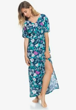 Roxy DYNAMITE GIRL - Robe Longue - Mood Indigo Blossom Babe