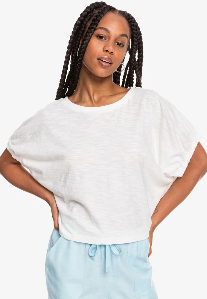 Roxy LAY IT ON THE LINE - T-shirt Basique - Snow White 1 Roxy LAY IT ON THE LINE - T-shirt Basique - Snow White