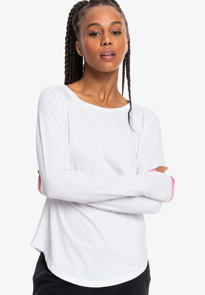 Roxy SAY SOMETHING - T-shirt à Manches Longues - Bright White 1 Roxy SAY SOMETHING - T-shirt à Manches Longues - Bright White